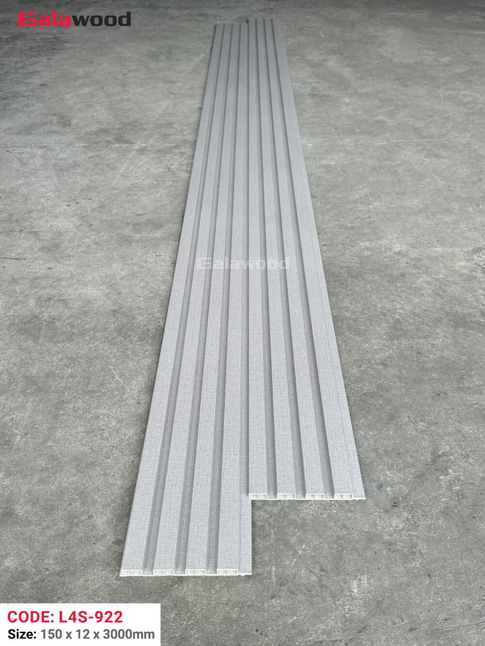 Mặt cắt và kích thước lam sóng Galawood L4S-922 theo hình nguồn.