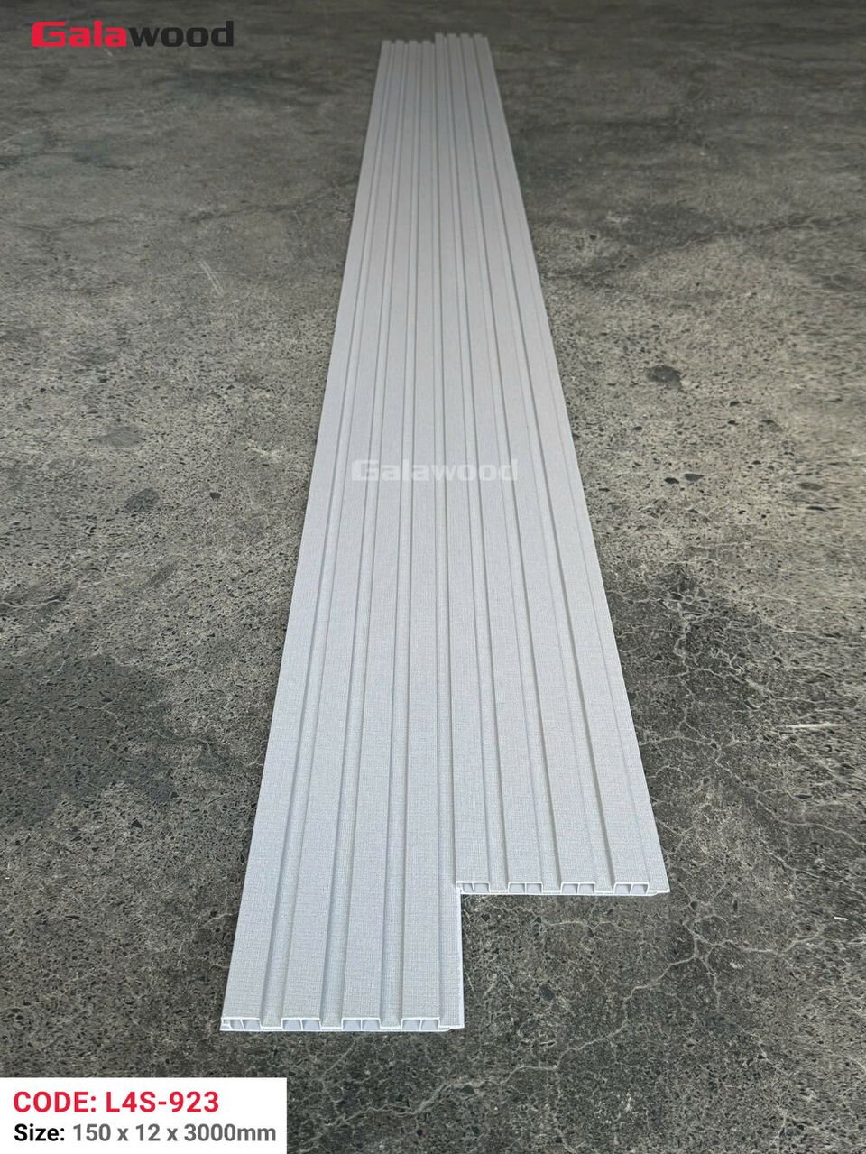 Mặt cắt và kích thước lam sóng Galawood L4S-923 theo hình nguồn.