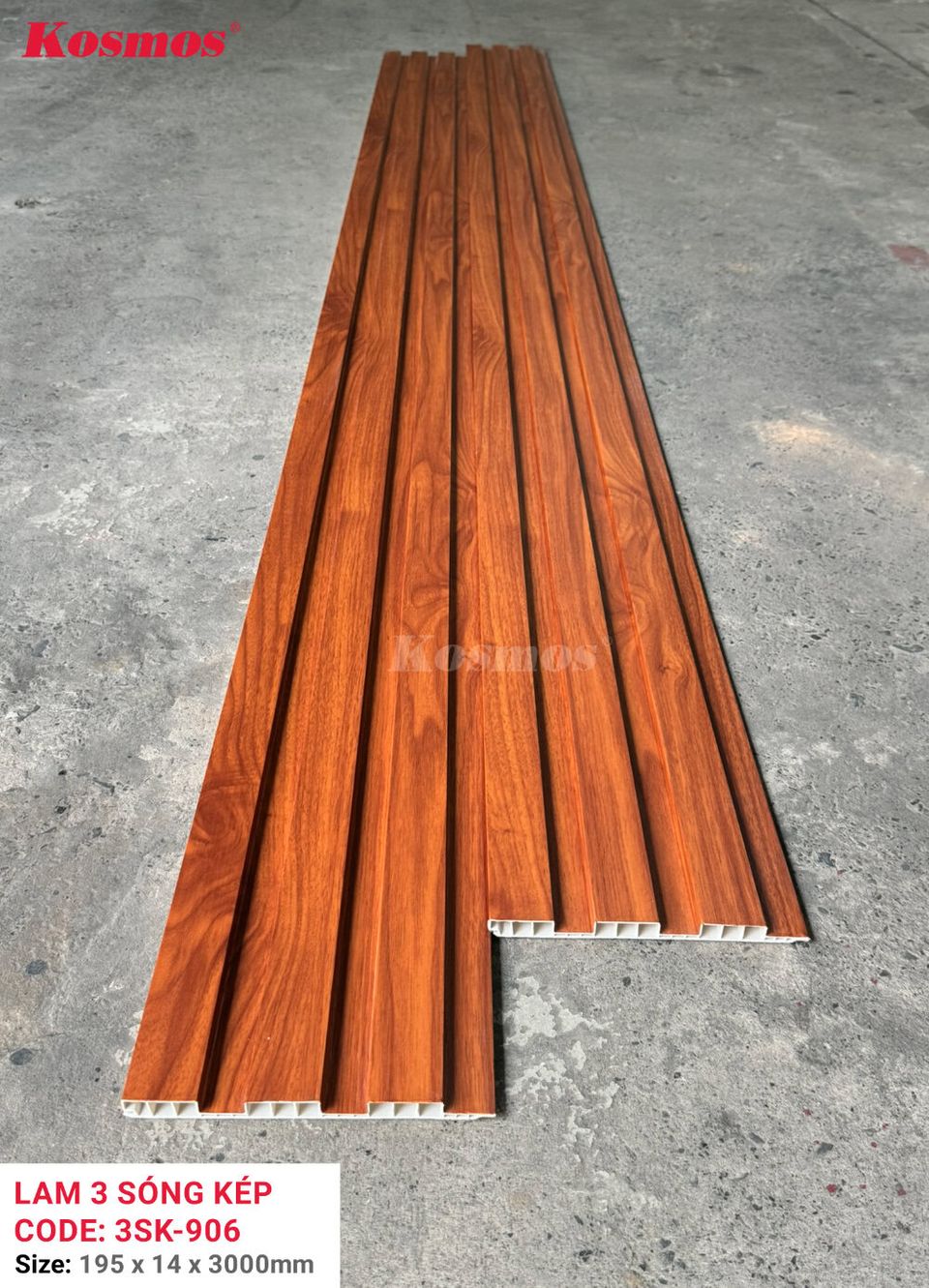 Hình mặt cắt và kích thước lam sóng thấp 3SK-906 theo ảnh nguồn.