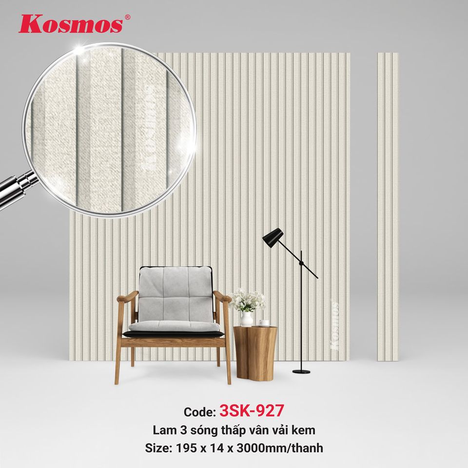 Lam sóng thấp Kosmos 3SK-927 màu vân vải kem.