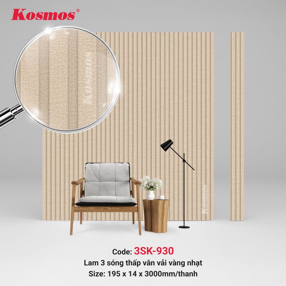 Lam sóng thấp Kosmos 3SK-930 màu vân vải vàng nhạt.