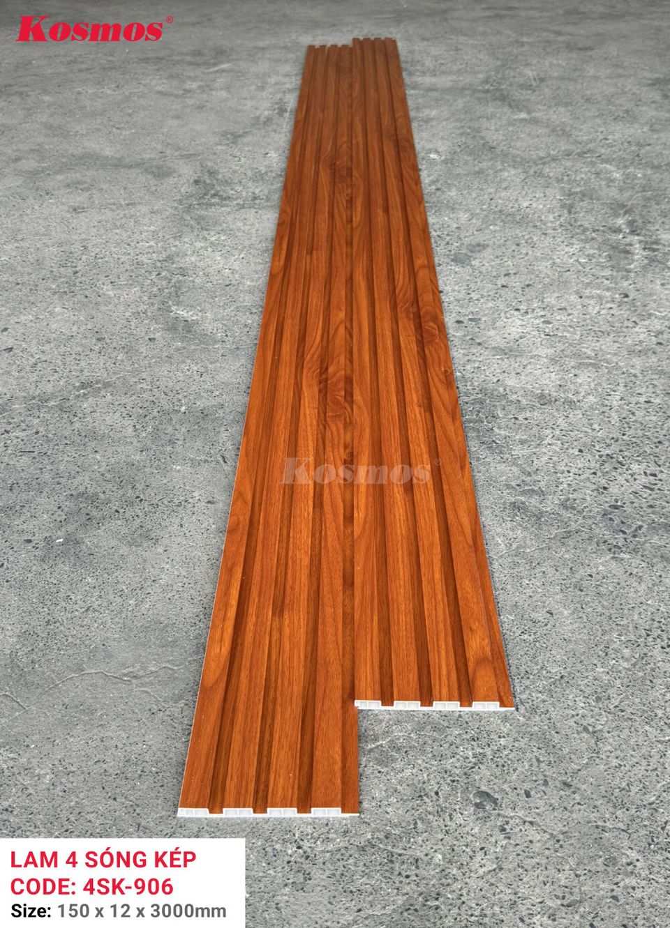 Mặt cắt và kích thước lam sóng thấp 4SK-906 theo hình nguồn.