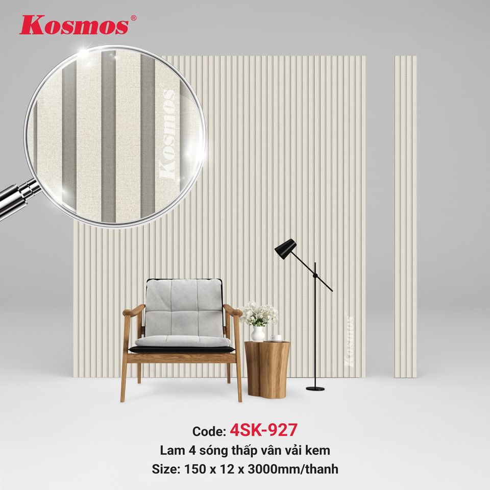 Lam sóng thấp Kosmos 4SK-927 màu vân vải kem.