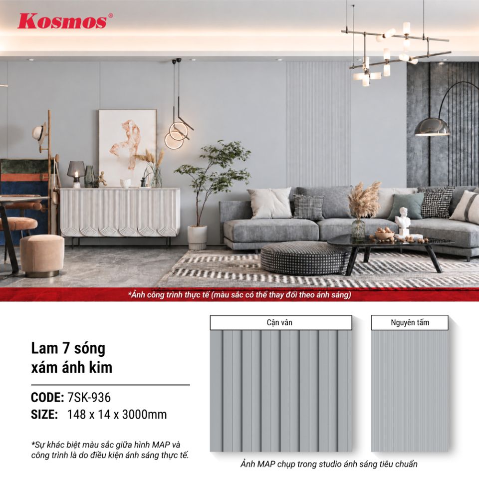 Hình giới thiệu lam sóng Kosmos 7SK-936 màu xám ánh kim.