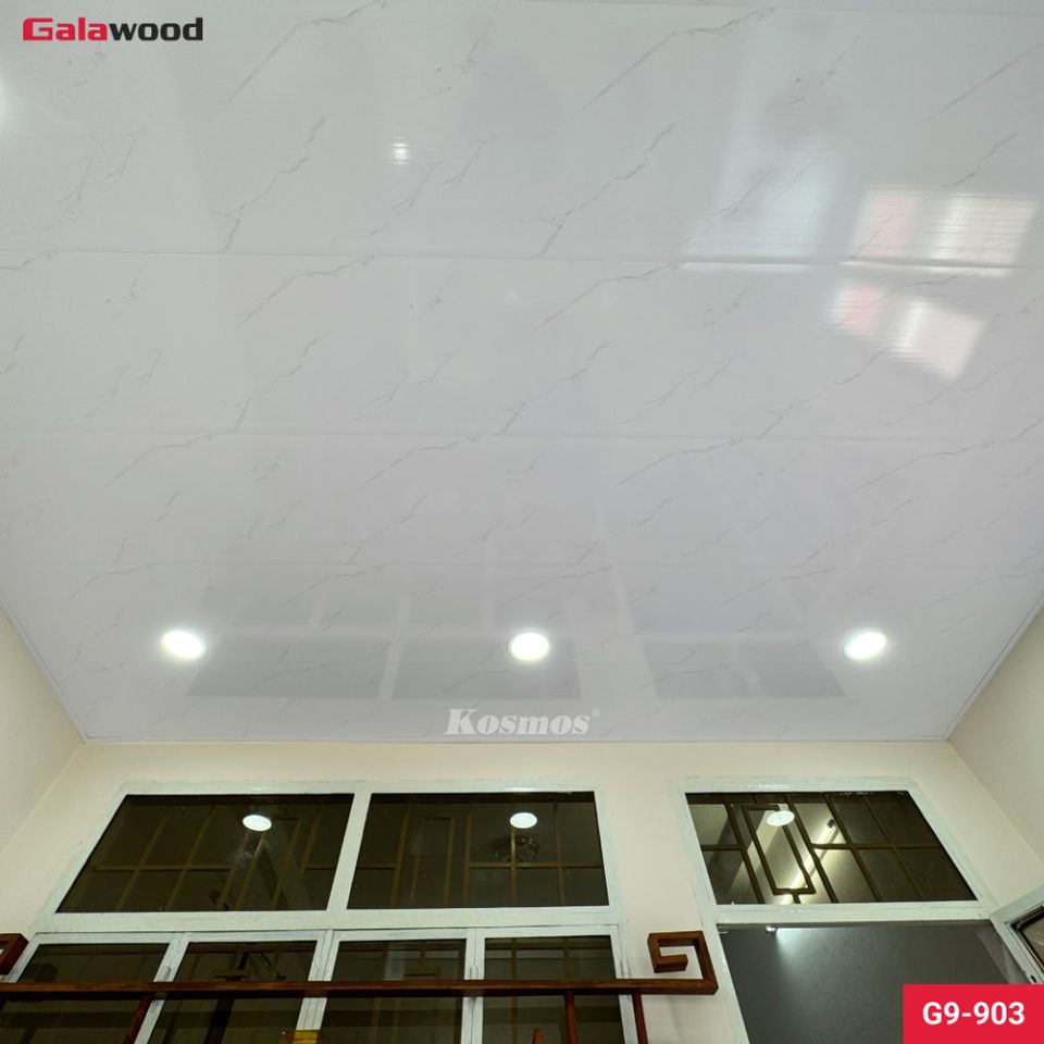 Tấm ốp Nano Galawood G9-903 Trắng vân mây: hình ảnh ứng dụng sản phẩm.