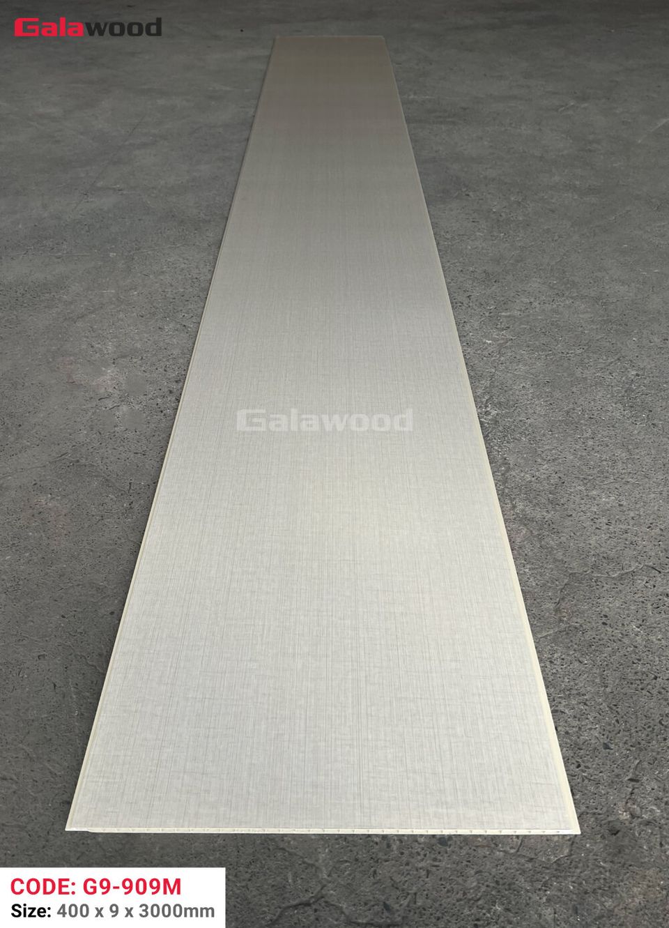 Tấm ốp Nano Galawood G9-909M Vân vải kem: ảnh tấm trong kho.