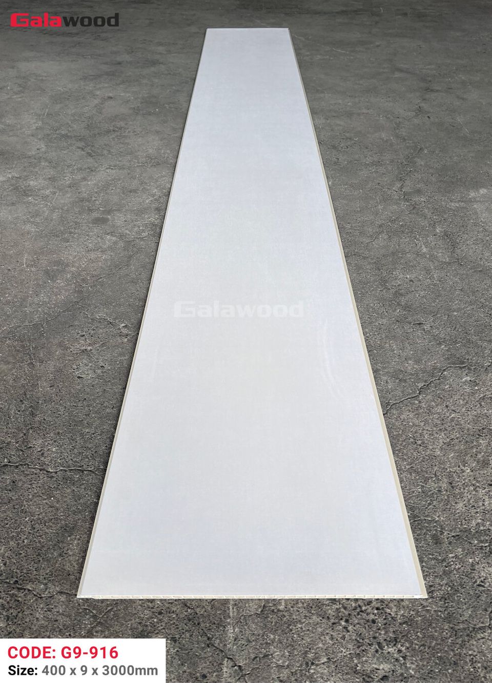 Tấm ốp Nano Galawood G9-916 Trắng vân giấy: ảnh tấm trong kho.
