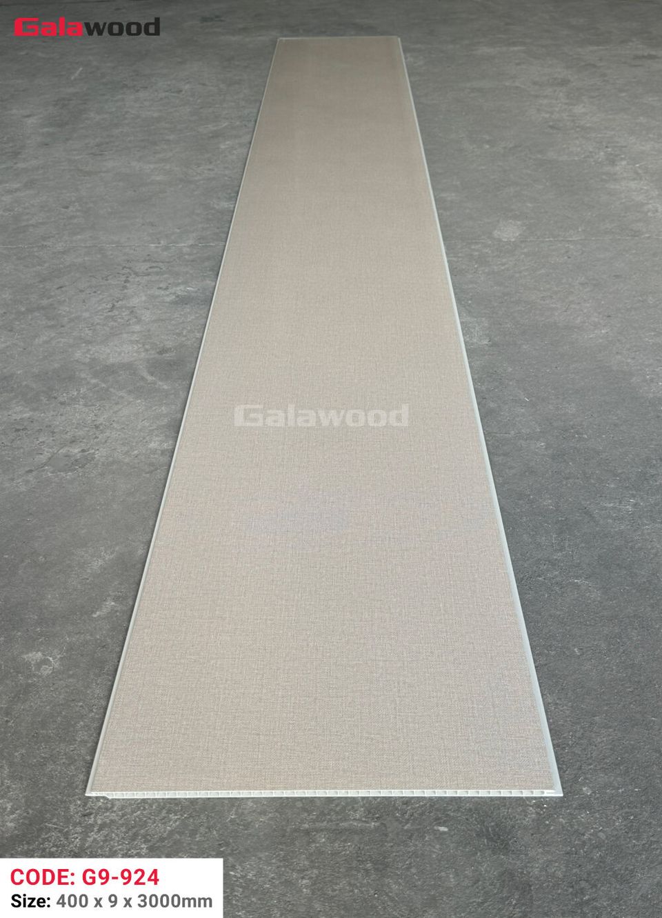 Tấm ốp Nano Galawood G9-924 Vân vải kem: ảnh tấm trong kho.