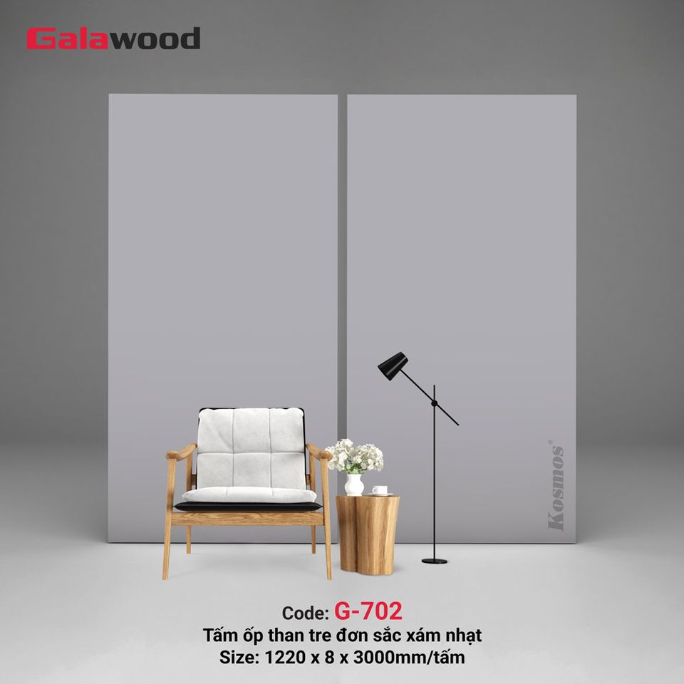 Tấm ốp G-702 đơn sắc màu xám nhạt
