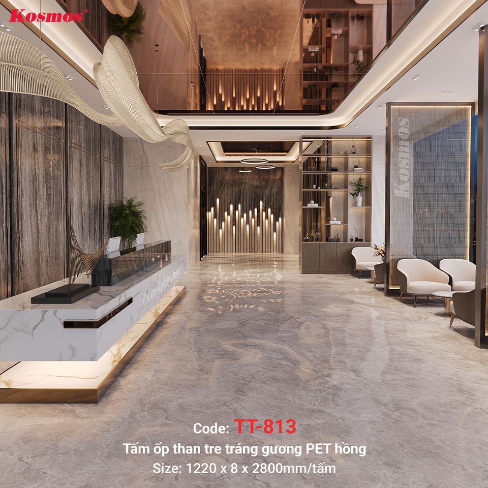 Tấm ốp TT-813 PET vân tráng gương