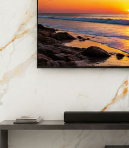 Mảng tường ốp G-711 vân marble trắng ánh vàng