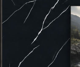 Mảng ốp G-716 vân marble đen với đường vân sáng