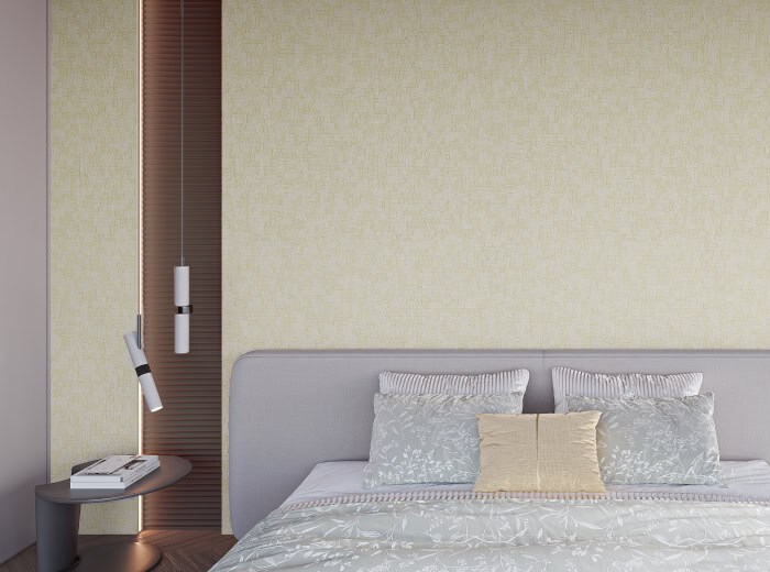 Bề mặt tấm ốp TT-861 với họa tiết canvas chia ô vàng xám