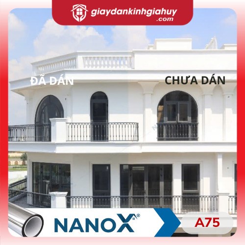 Mẫu phim cách nhiệt A75 trong suốt ánh xanh.